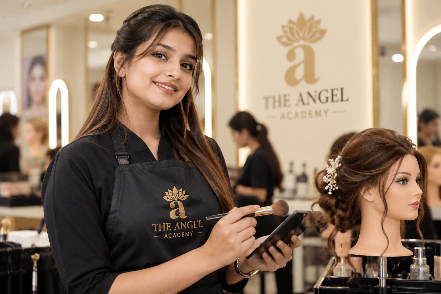 Makeup training at The Angel Academy