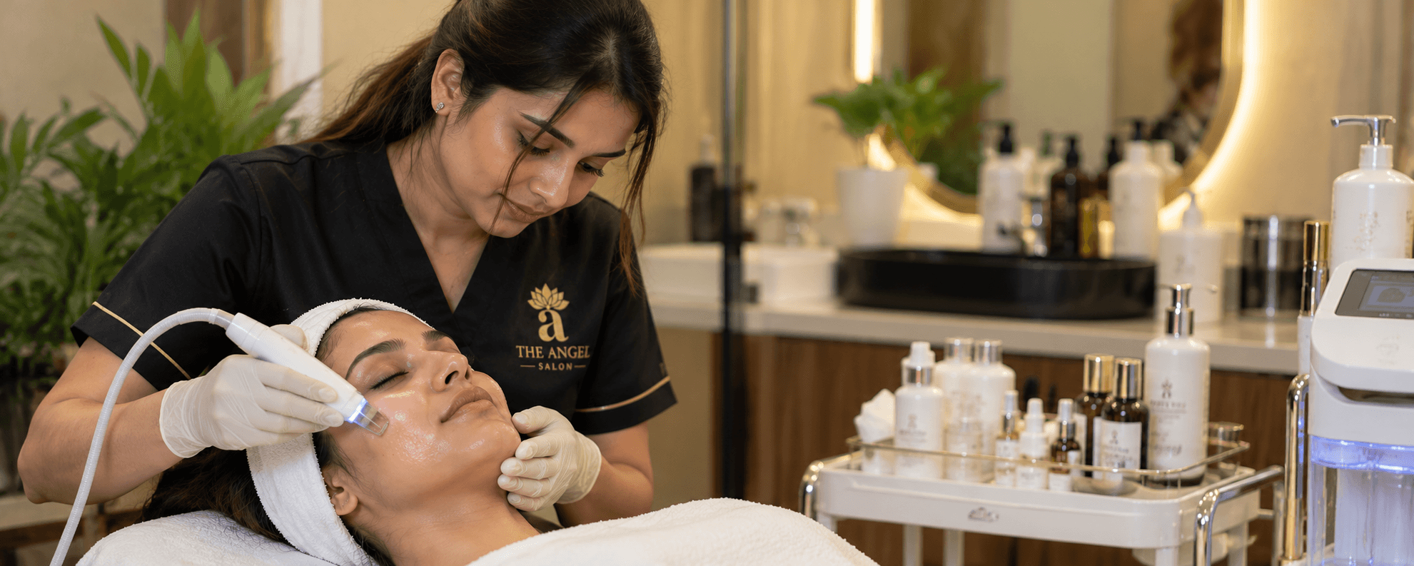 Skin treatment at The Angel Salon & Academy
