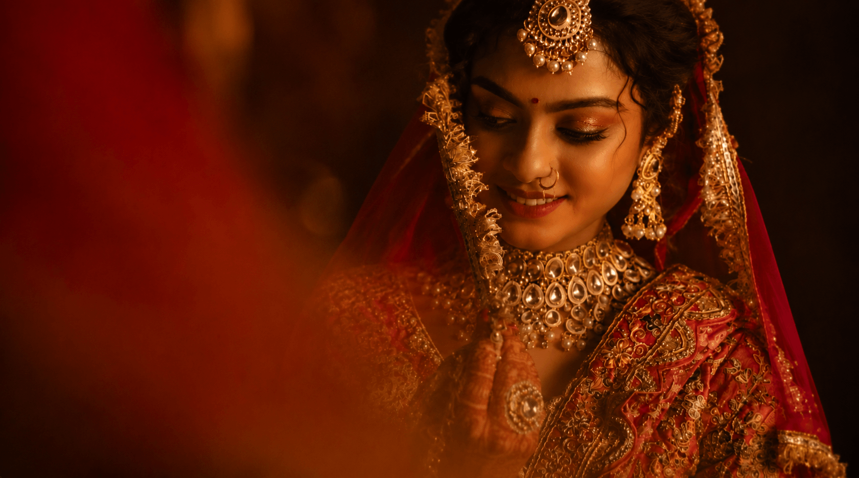 Bridal makeup by The Angel Salon & Academy