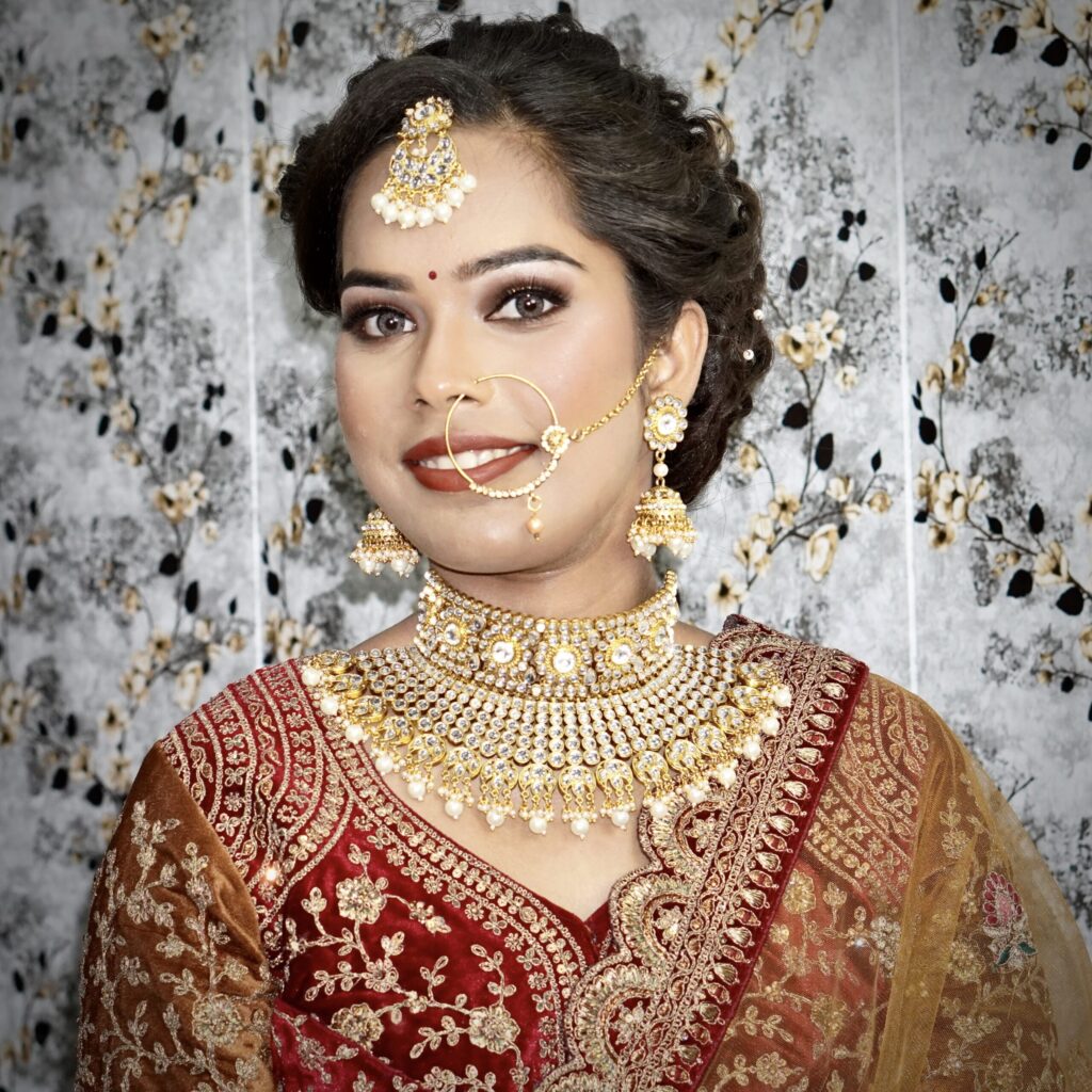 Bridal makeup and hairstyling by The Angel Salon & Academy